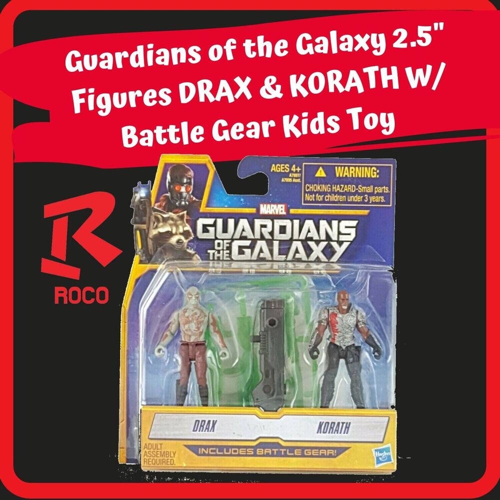 Guardians of the Galaxy 2.5" Figures DRAX & KORATH W/ Battle Gear Kids Toy